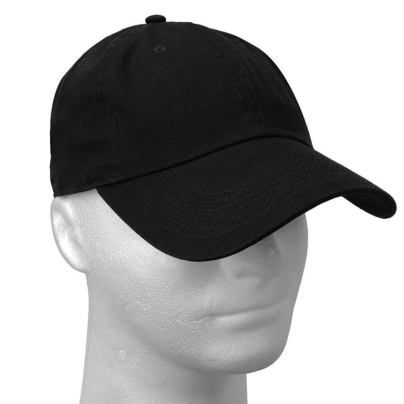 Falari Classic Baseball Cap Dad Hat 100% Cotton Soft Adjustable Size Black - Image 2