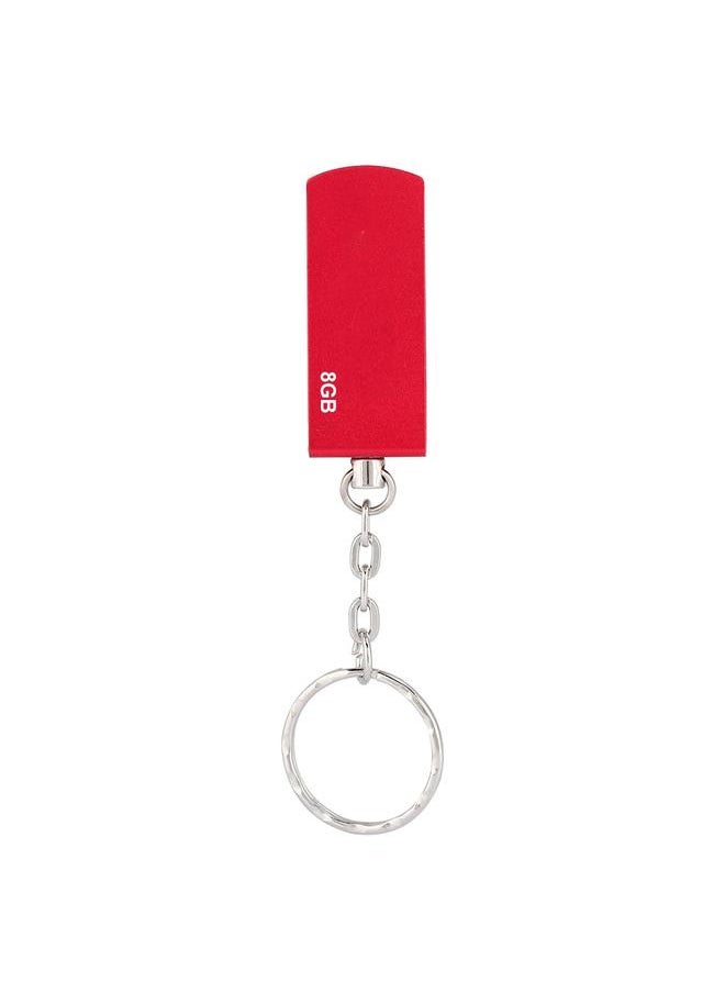 Thoraya Ultra thin Waterproof Keychain High speed Metal Rotating U Disk Red 8G  - Image 3