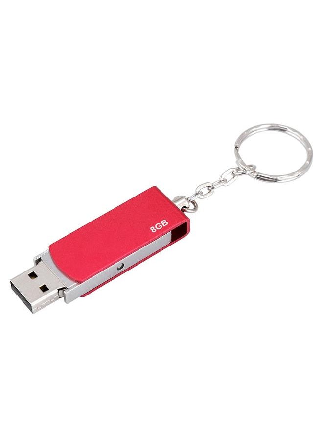 Thoraya Ultra thin Waterproof Keychain High speed Metal Rotating U Disk Red 8G  - Image 2