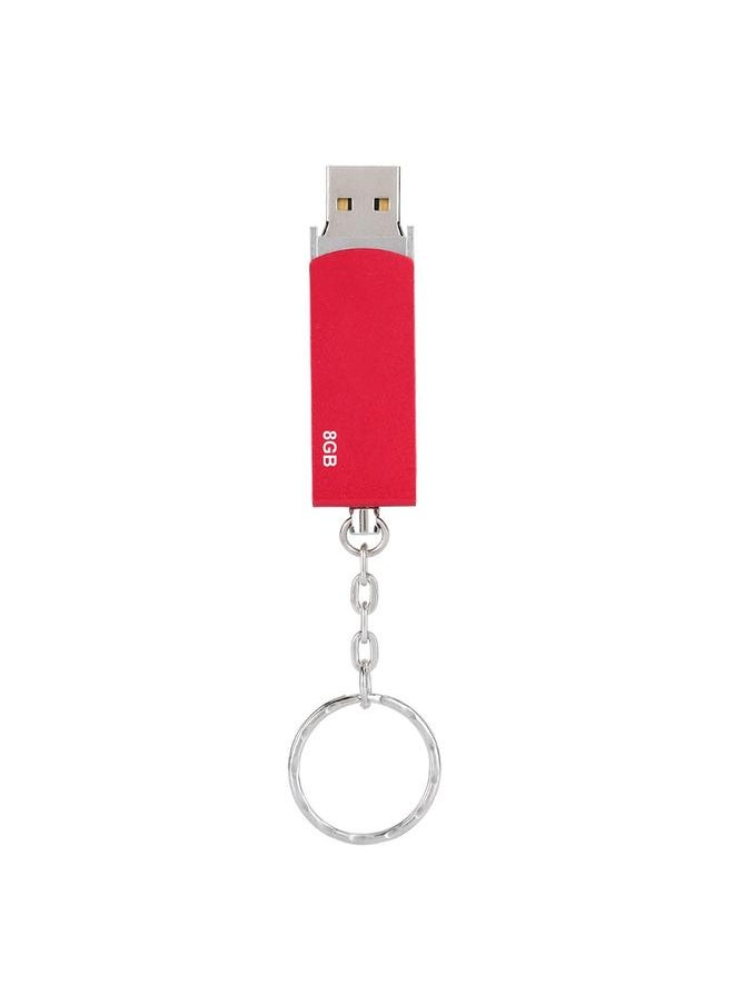 Thoraya Ultra thin Waterproof Keychain High speed Metal Rotating U Disk Red 8G  - Image 1