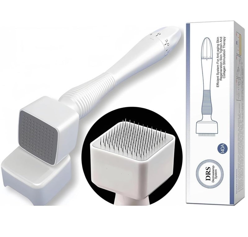 Salepush SALEPUSH Professional Microneedling Derma Stamp Adjustable Titanium Coated Microneedle Tool for Face Beard Hair Growth Acne Scars Wrinkles Stretch Marks Skin Rejuvenation Collagen Boosting Therapy - Image 1