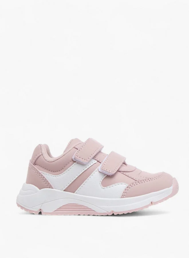 Panelled Sneakers with Hook and Loop Closure