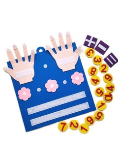 Y&D Felt Board Finger Numbers Counting Toy, Math Teaching Learning Educational Sensory Toys, Early Play Kit Wall Hanging Gift forToddlers Kids,early education toys felt figures  - Image 1
