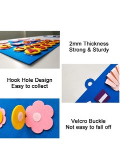 Y&D Felt Board Finger Numbers Counting Toy, Math Teaching Learning Educational Sensory Toys, Early Play Kit Wall Hanging Gift forToddlers Kids,early education toys felt figures  - Image 3