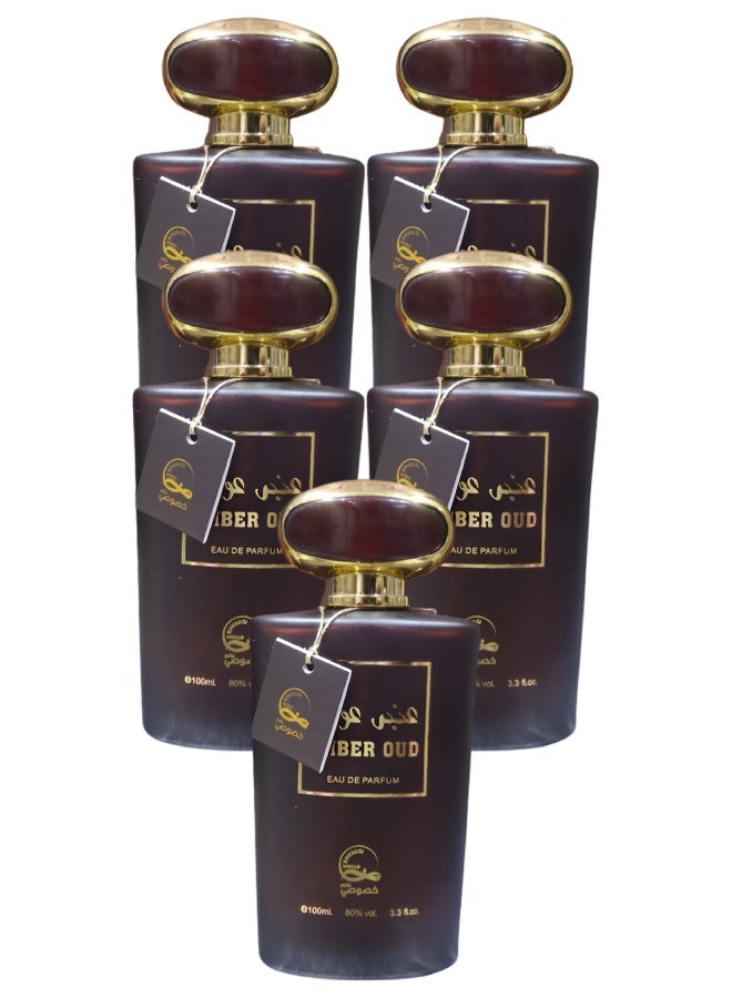 عنبر 5 قطع عطر عنبر عود 100مل - Image 1