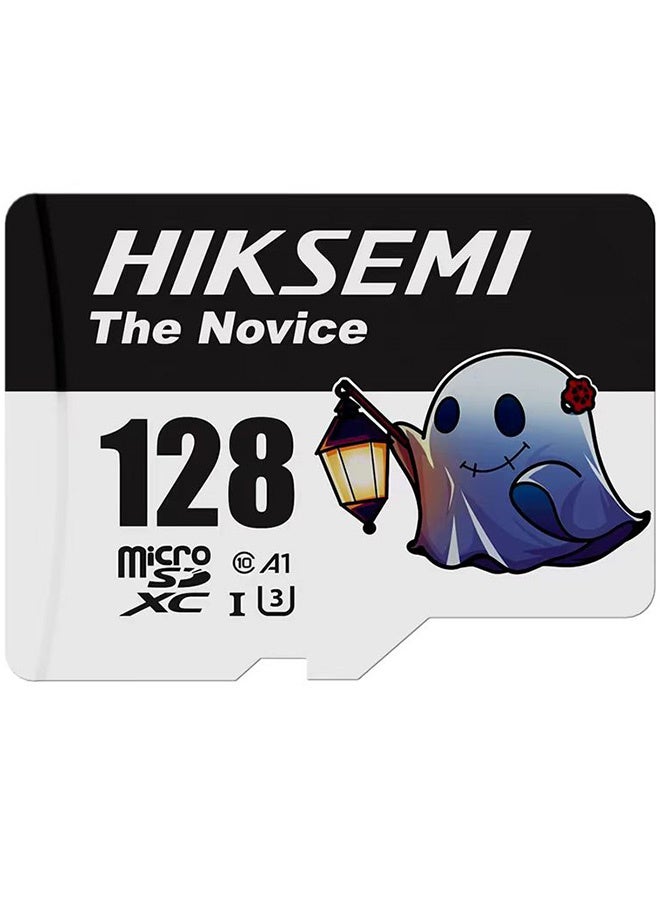 HIKSEMI The Novice 128GB Micro SDXC TF Card, A1 U3 Cute Ghost Cartoon Memory Card, IP7 Waterproof Micro SD Card for Drone, Dash Cam, Security Camera, Smartphone & Action Camera - Image 1