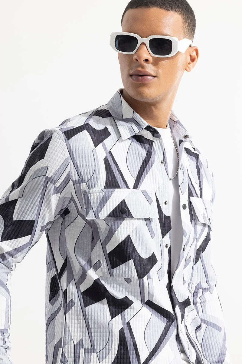 سنيتش أوفر شيرت أبيض مجرد