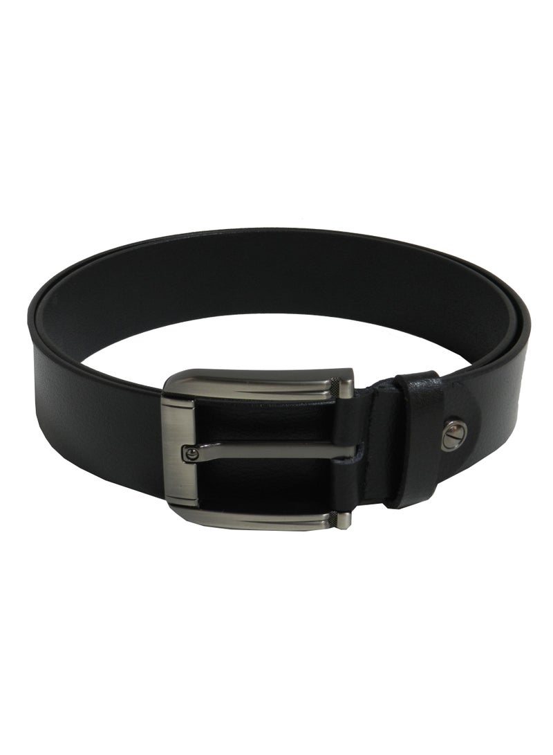 LAVERI LEATHER GENUINE LEATHER 40 MM FORMAL AND CASUAL BLACK BELT FOR MENS - Image 3