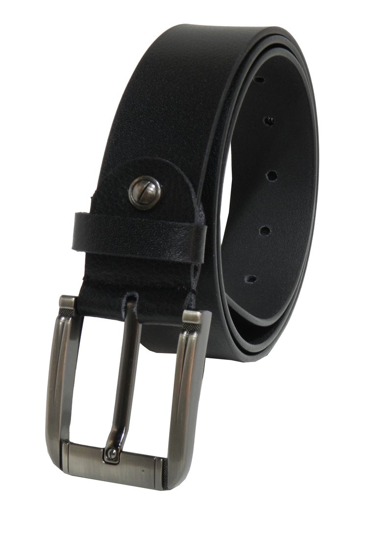 LAVERI LEATHER GENUINE LEATHER 40 MM FORMAL AND CASUAL BLACK BELT FOR MENS - Image 4