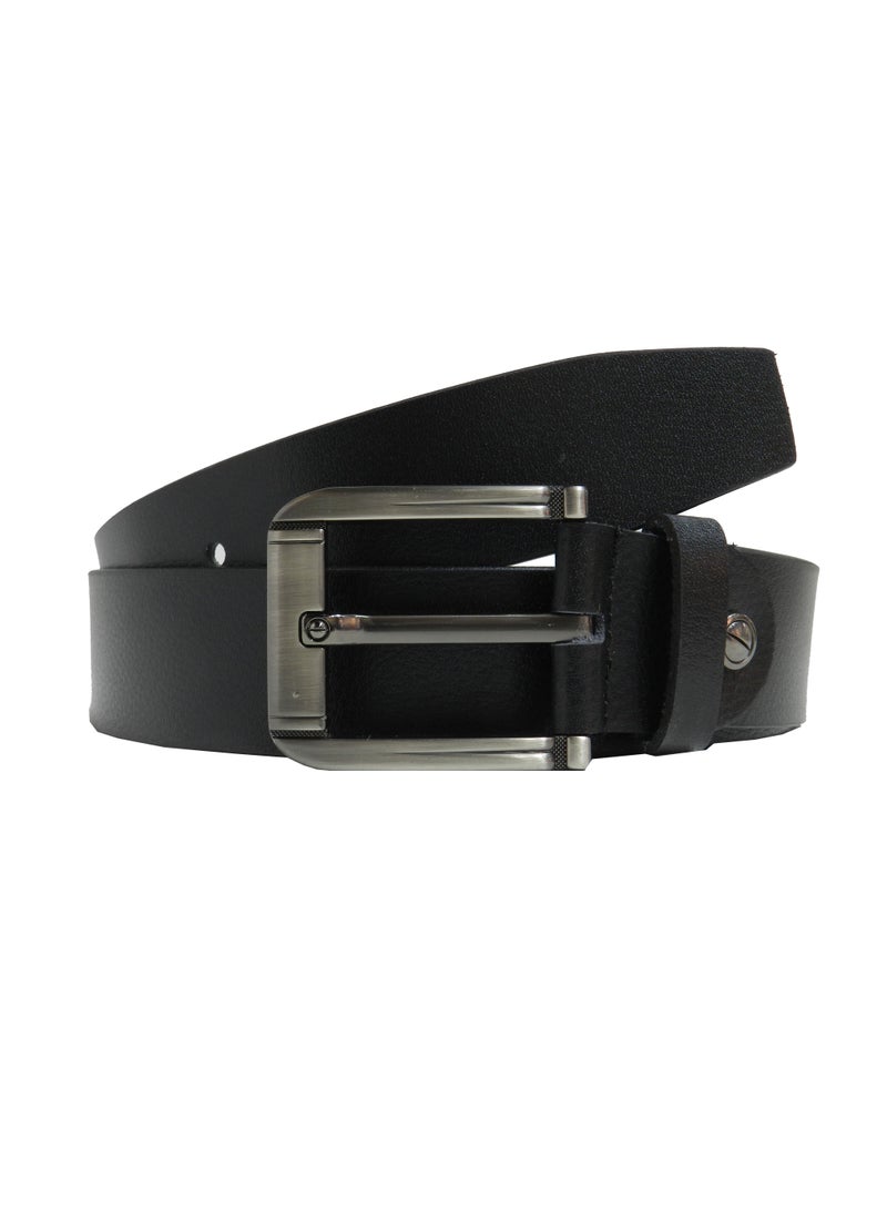 LAVERI LEATHER GENUINE LEATHER 40 MM FORMAL AND CASUAL BLACK BELT FOR MENS - Image 1