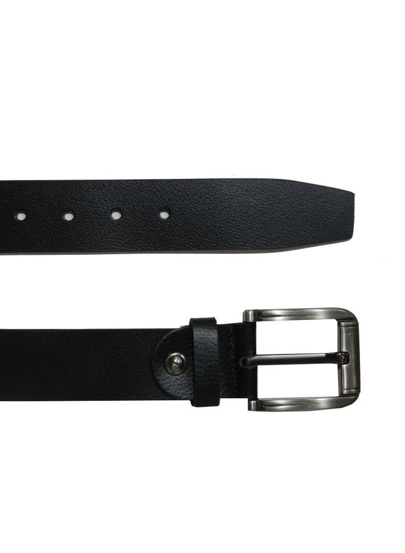 LAVERI LEATHER GENUINE LEATHER 40 MM FORMAL AND CASUAL BLACK BELT FOR MENS - Image 5