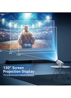 Generic Portable Projector Pocket 5G WIFI Android11.0 Support 130 Inches Home Theater Full HD 1080P for Indoor Outdoor Home Birthday Gift Compatible with TV Stick/HDMI/USB/PS5/iOS/PS4  - Image 4