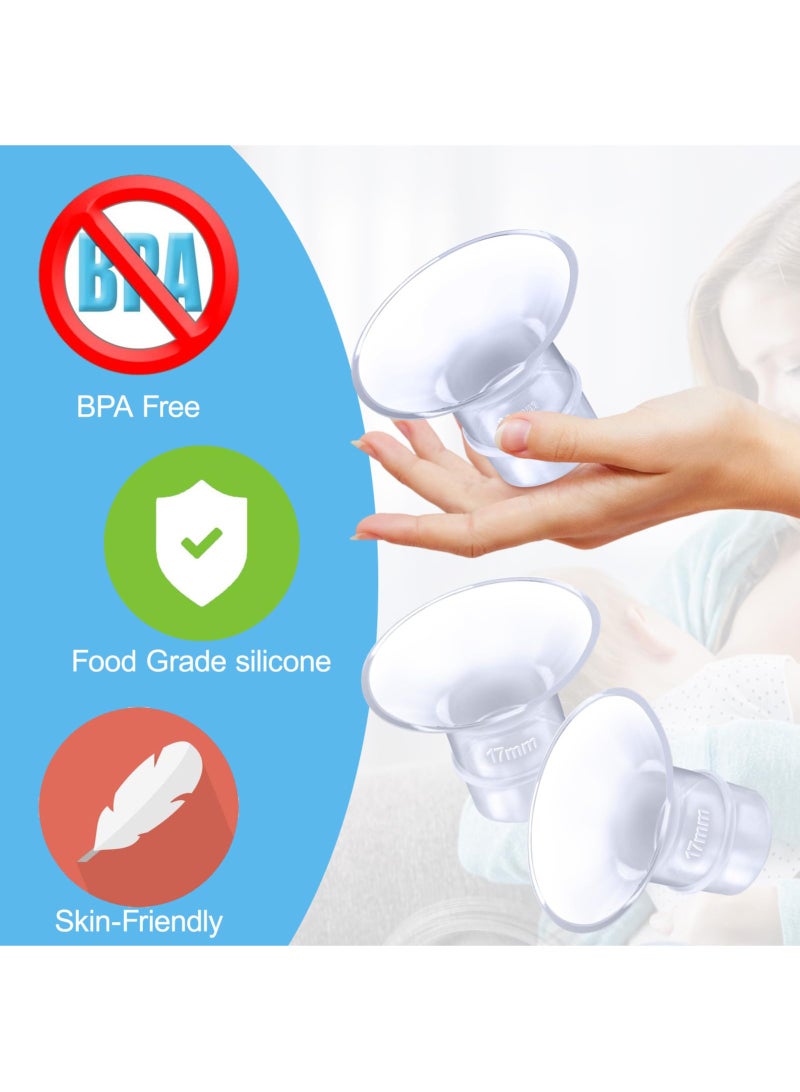9pcs Flange Inserts, Silicone Breast Pump Cups Flange Insert Sizing Kit Wearable Breast Pump Accessories Compatible with Momcozy/Medela/Spectra/TSRETE / S9/ S9Pro/S10/S10Pro/S12/S12Pro/S12A/S13/ S15 - Image 2