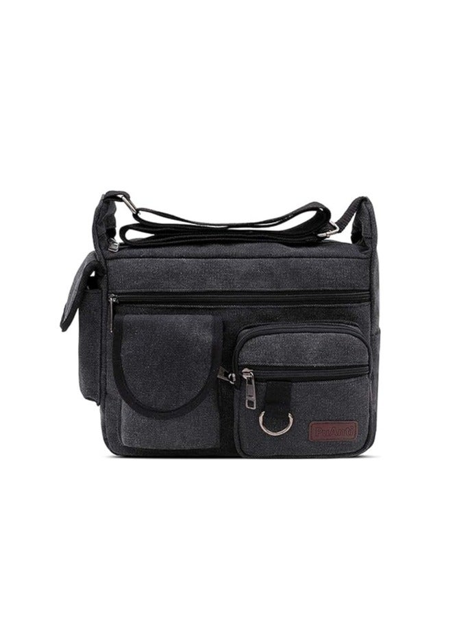 FANDARE Canvas Crossbody Bag Messenger Bag Satchel Shoulder Bag Working Bag Bookbag Briefcase for Men and Women - Image 1
