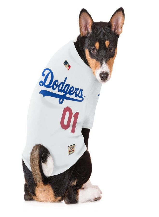 Pets First MLB Los Angeles Dodgers Vintage Throwback Jersey for Dogs & Cats in Team Color. Comfortable Polycotton Material, Small - Image 4