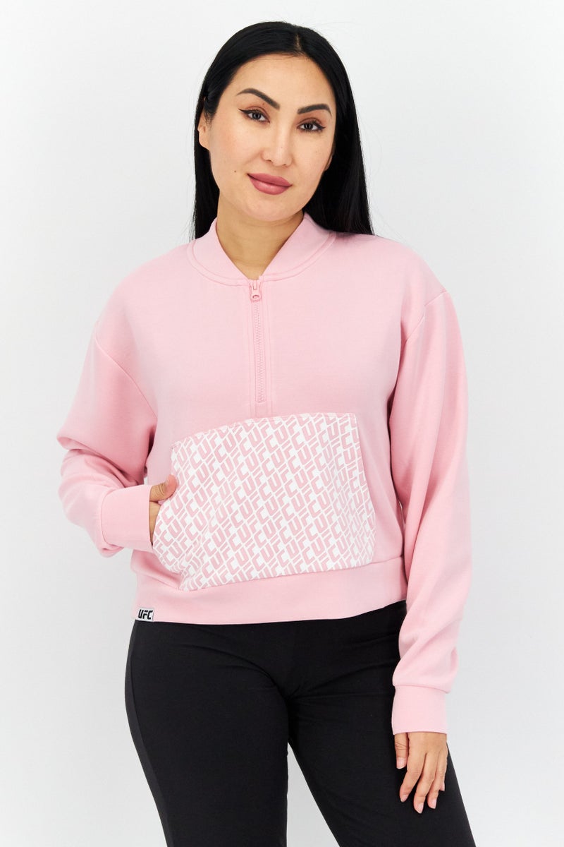 Ufc Women Sportswear Fit Long Sleeves Running Sweatshirt, Pink - Image 1