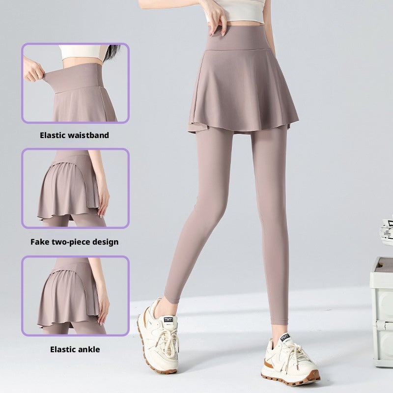 Women's High-Waist Butt-Lifting Yoga Pants with Shorts - Image 3