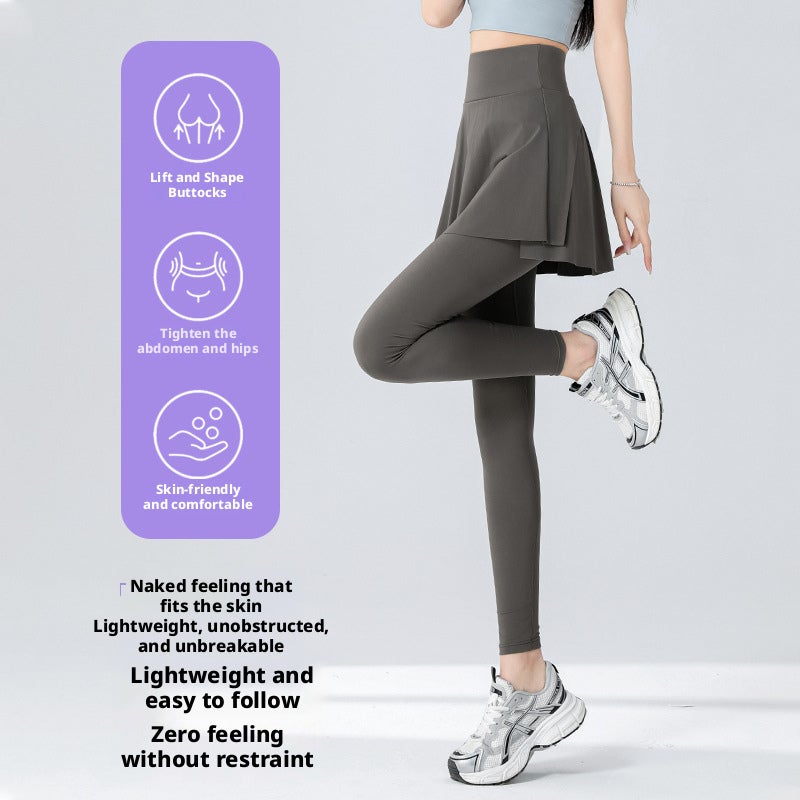 Women's High-Waist Butt-Lifting Yoga Pants with Shorts - Image 4