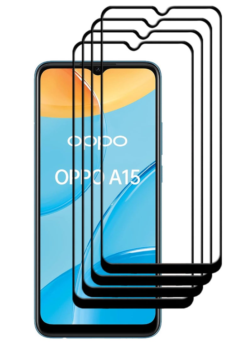 ACLIX 4 Pieces Antistatic ESD Dustproof Premium Quality High Definition Tempered Glass Screen Protector Designed For Oppo A15 - Image 1