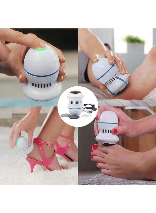 مبرد أقدام كهربائي محمول يعمل بالشفط، مزود بمنفذ USB، أداة للعناية بالقدمين، مزيل للجلد الميت ثنائي السرعة - أداة للعناية بالقدمين لإزالة الجلد الميت والمتشقق والجاف - Image 3