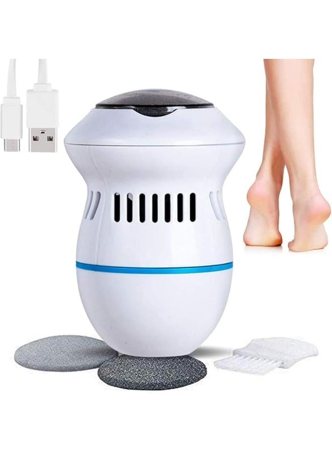 مبرد أقدام كهربائي محمول يعمل بالشفط، مزود بمنفذ USB، أداة للعناية بالقدمين، مزيل للجلد الميت ثنائي السرعة - أداة للعناية بالقدمين لإزالة الجلد الميت والمتشقق والجاف - Image 1