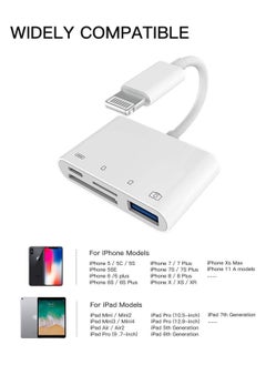ELTRAZONE Camera Memory SD Card Reader Compatible for iPhone,Compatible with Lightning Male to USB Female OTG Adapter Micro TF Power Charging Splitter Charger Connector for Apple for ipad  - Image 3