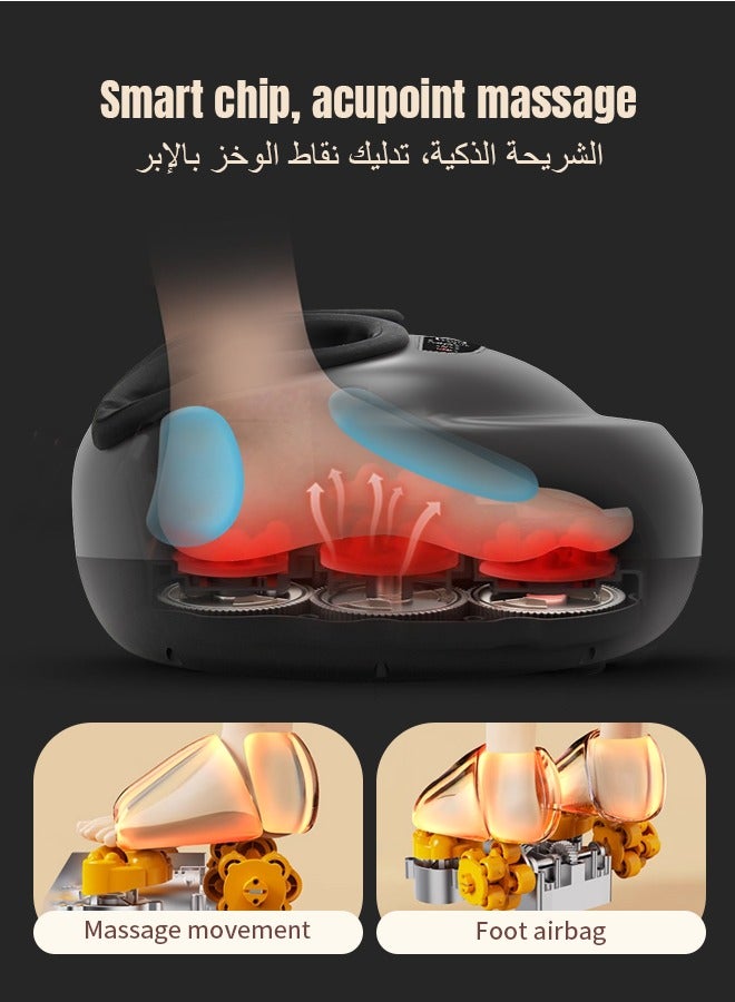 Electric Foot Massager Heating Therpay Shiatsu Kneading Roller Muscle Vibrator Pain Relief Relaxation Hot Compression Foot Spa - Image 2