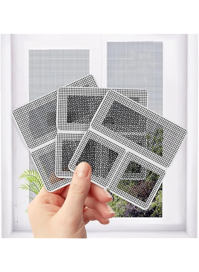 The Bros Window Screen Repair Kit Tape Patch, Window Screen Patch Glass Fiber Self-Adhesive Screen Patch Repair Kit Durable Fiberglass Screen Repair Tape for Covering Up Door and Window Screen Hole (50 Pcs) - Image 1
