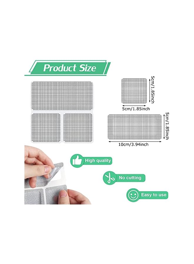 The Bros Window Screen Repair Kit Tape Patch, Window Screen Patch Glass Fiber Self-Adhesive Screen Patch Repair Kit Durable Fiberglass Screen Repair Tape for Covering Up Door and Window Screen Hole (50 Pcs) - Image 2