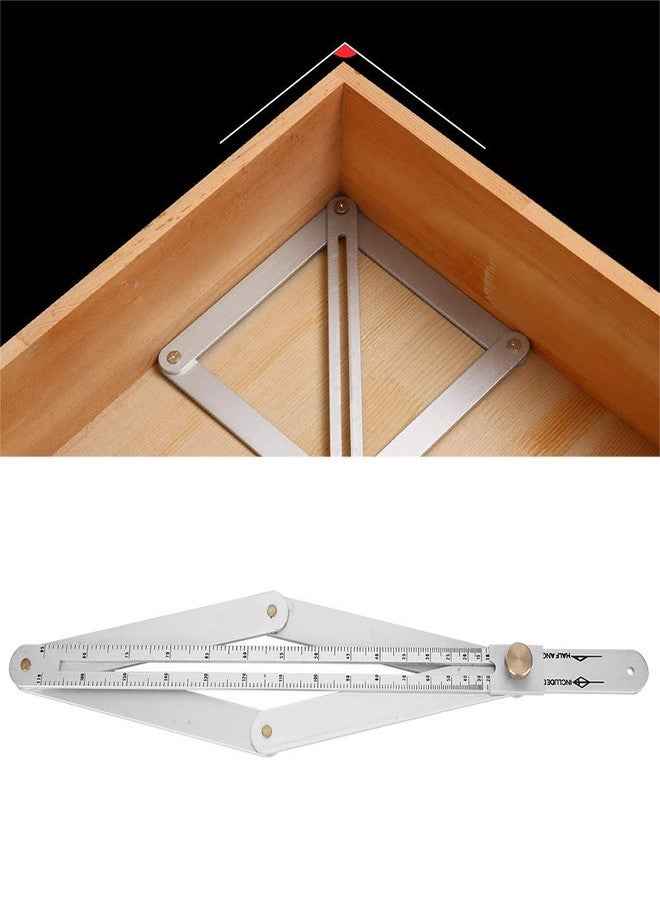Thincol Corner Angle Finder, 4?Fold Multifunctional Angle Measuring Ruler, 0-170° Goniometer Ruler Diagonal Ceiling Profiler, Woodworking Measuring Tool - Image 3