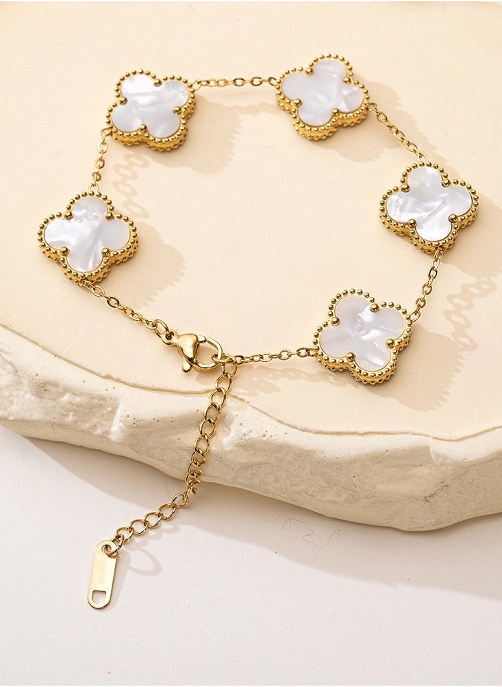 15MM Lucky Clover Necklace Jewelry Set 18K Gold - Plated Four - Leaf Flower Design Bracelet Clover Pendant Earrings for Women Lucky Gift for mom wife daughter friend - pzsku/Z9DDEDE11DCB933F050CAZ/45/_/1739669810/9ce163aa-2d94-48f1-88f5-9d627a488b43