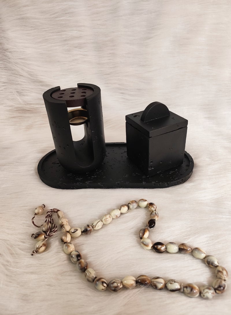 Incense burner with case and base – high quality and unparalleled elegance Add a luxurious touch and a warm atmosphere to your home with our carefully crafted incense burner.  - Image 2