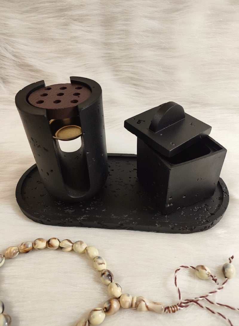 Incense burner with case and base – high quality and unparalleled elegance Add a luxurious touch and a warm atmosphere to your home with our carefully crafted incense burner.  - Image 3