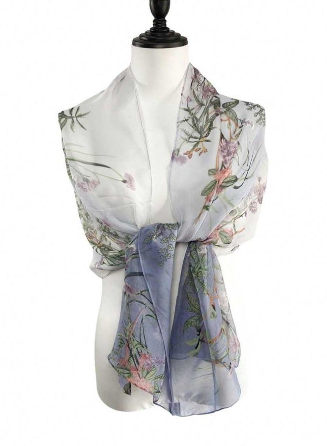 Acotavie Scarfs for Women Lightweight Fashion Scarves Print Floral Pattern Scarf Shawl Wraps (C14) - Image 3