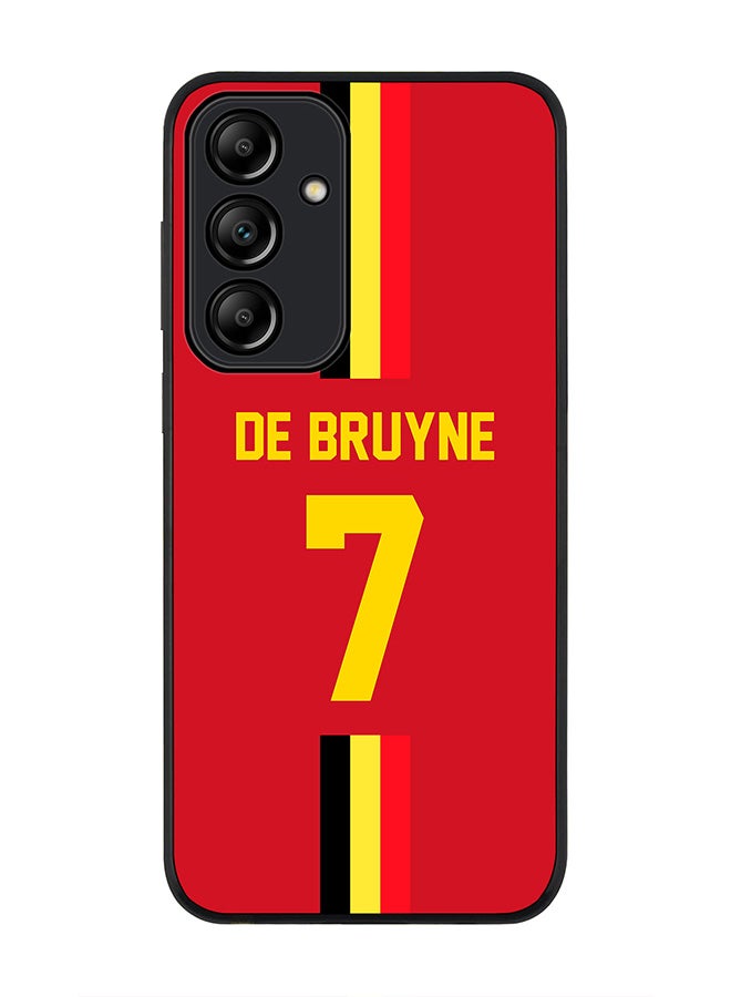 Stylizedd Rugged Black Edge Case for Samsung Galaxy A35, Slim fit Case Thin Cover -  Football Team - Belgium, Player Name - De Bruyne - Image 1