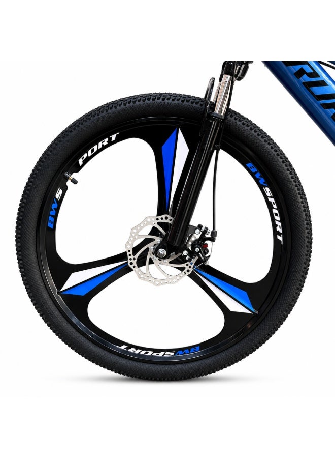 RUNNER MAG 26" Bicycle with 3-Spoke Mag Alloy Wheels, Dual Disc Brakes, Front Suspension, Carbon Steel Frame, Quick Release Seat, Fully Assembled - Image 5