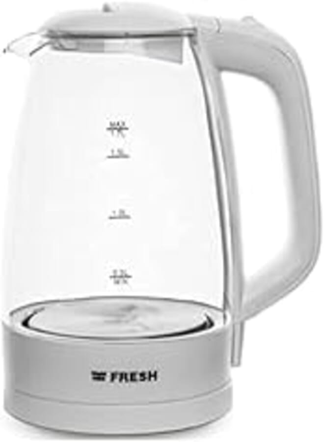 Fresh Glass Electric Kettle,2200W,1.7L,White -Egk 17000