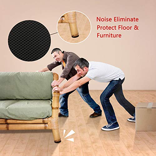 Yelanon Non Slip Furniture Pads -16pcs 3" Furniture Grippers, Non Skid for Furniture Legs,Self Adhesive Rubber Furniture Feet, Anti Slide Furniture Hardwood Floors Protectors for Keep Couch Stoppers - Image 5