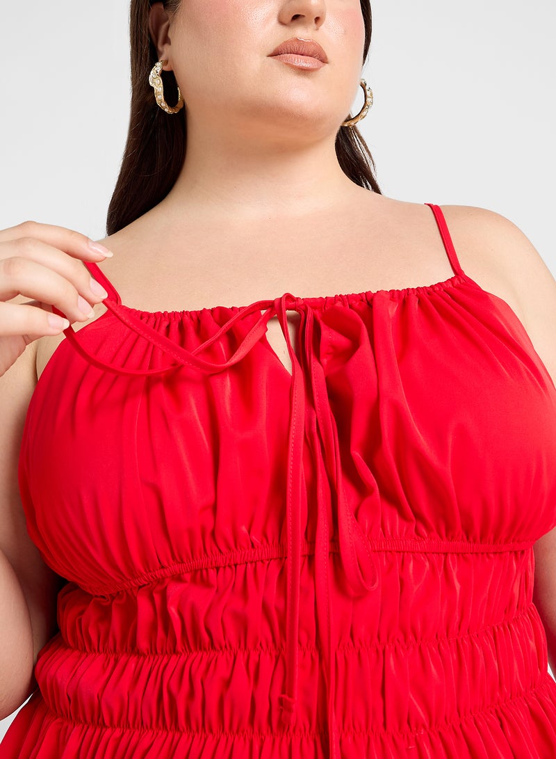 جينجر بلس فستان بحمالات سباغيتي - Image 3