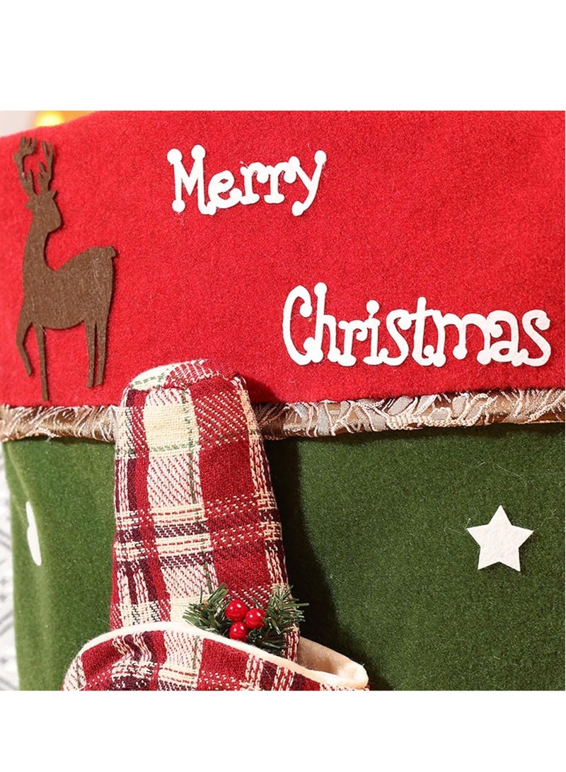 Vparty Christmas Chair Back Covers Set – Plush Stuffed Santa Claus and Snowman Dining Chair Slipcovers for Holiday Decor, Christmas Party, and Banquet - Image 4