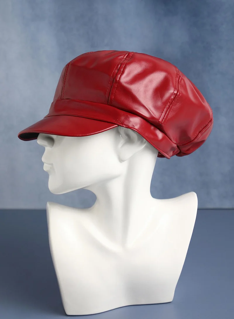 Haute Sauce Solid Bakerboy Hat - REd