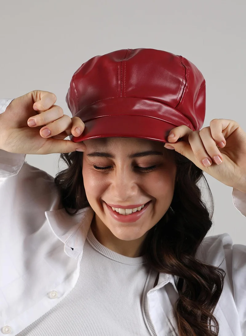 Haute Sauce Solid Bakerboy Hat - REd