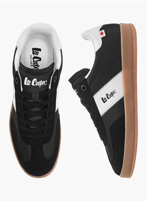 Men's Panelled Shoes with Lace-Up Closure