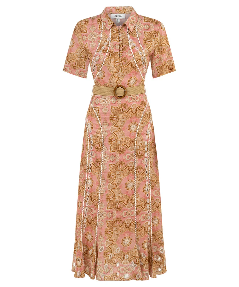 ابيكول Belted Printed Dress