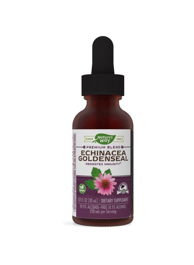 BECCA Premium Formula Echinacea-Goldenseal, 250 mg per serving, 99.9% Alcohol-Free, 1.01 Oz. - Image 1