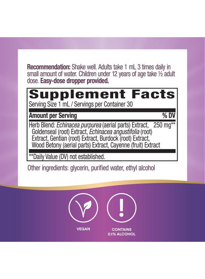 BECCA Premium Formula Echinacea-Goldenseal, 250 mg per serving, 99.9% Alcohol-Free, 1.01 Oz. - Image 4