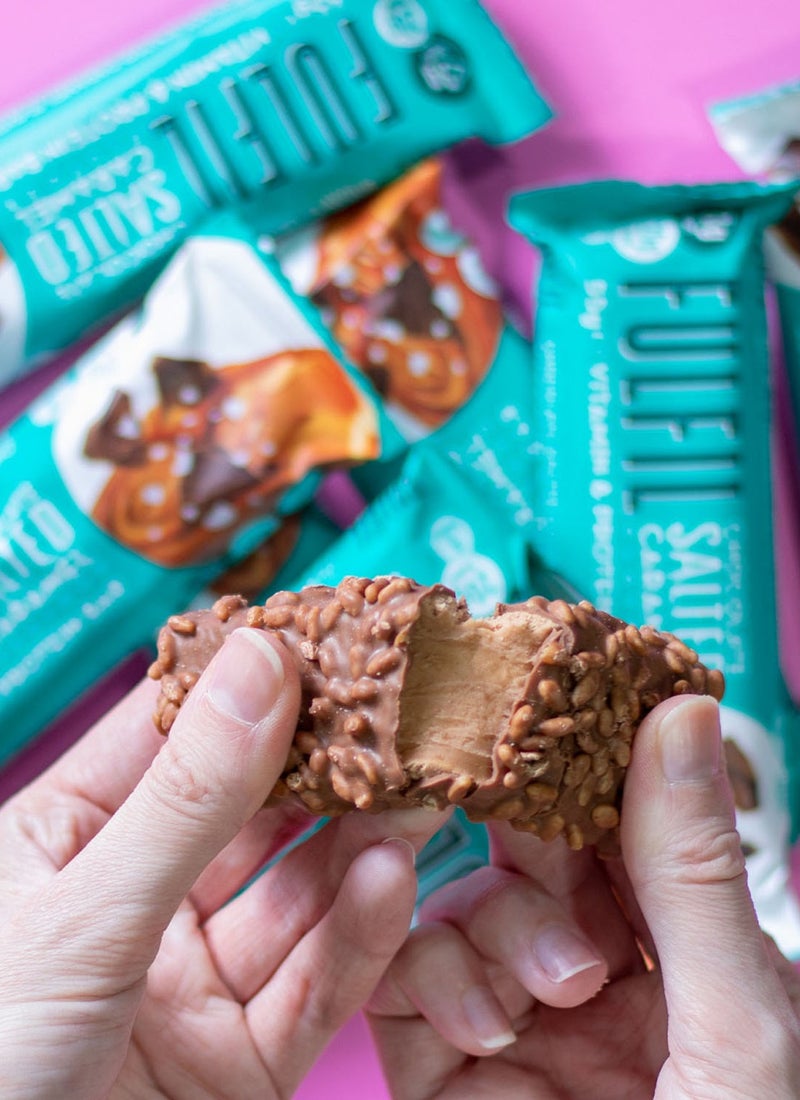 Fulfil Chocolate Salted Caramel Protein Bar 55g (20g Protein) - Image 4