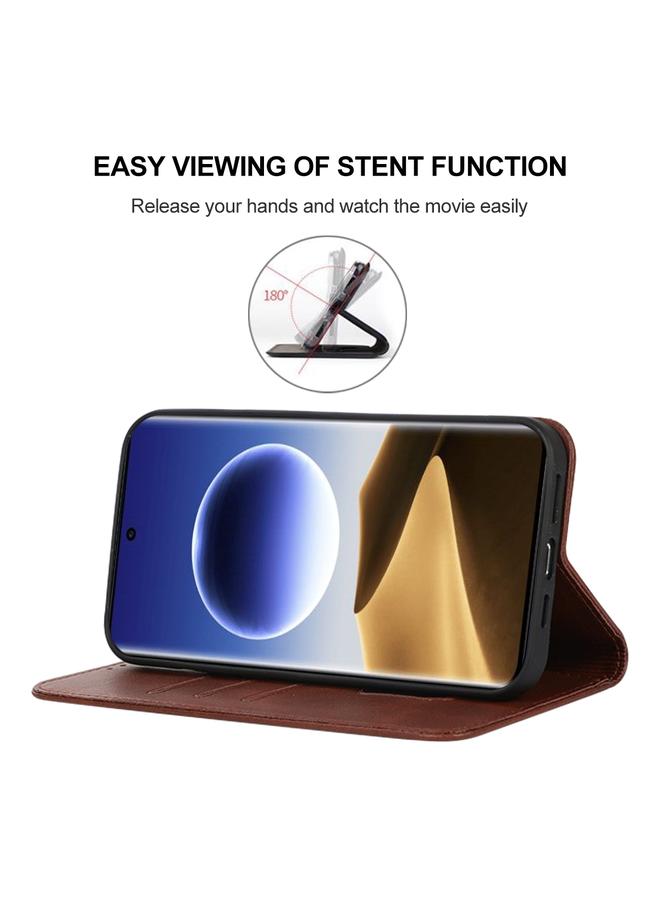 اس-توب جراب هاتف OPPO Find X7 المصنوع من الجلد بإغلاق مغناطيسي - Image 3