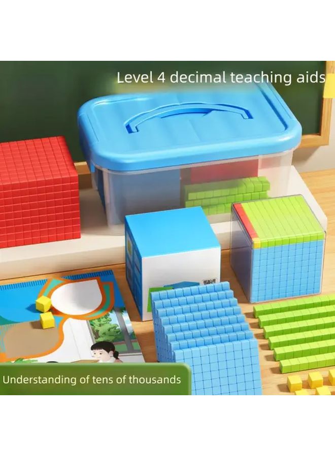 Quadruple Decade Math Teaching Kit 122pcs Place Value Cubes Counting Blocks Grade 4 - Image 3