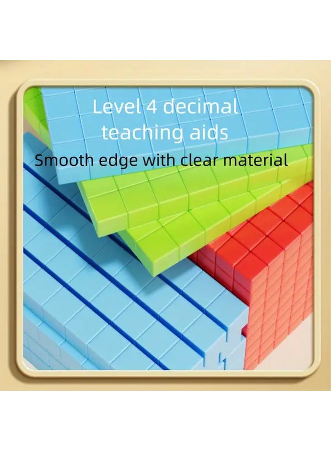 Quadruple Decade Math Teaching Kit 122pcs Place Value Cubes Counting Blocks Grade 4 - Image 4